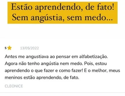 Depoimento real de aluna 5